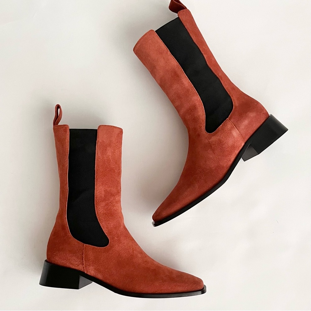 Neous 35mm Chelsea boot almond suede 38.5